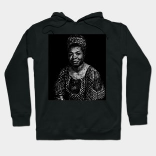 Maya Angelou Portrait with all her book titles - 01 Hoodie